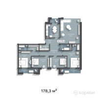 ЖК Status — 5-ком 178,3 м² (от 103 414 000 тг)
