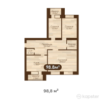 ЖК Бавария — 3-ком 98,8 м² (от 25 688 000 тг)
