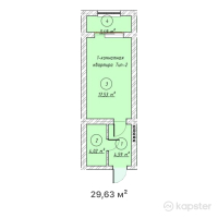 ЖК Bai Orda — 1-ком 29,6 м² (от 9 777 900 тг)