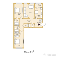 ЖК Kerege Business — 3-ком 113,7 м² (от 73 918 000 тг)