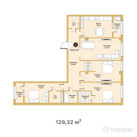 ЖК Kerege Business — 4-ком 129,3 м² (от 84 058 000 тг)