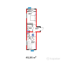 ЖК Arman Qala — 2-ком 46 м² (от 15 163 500 тг)