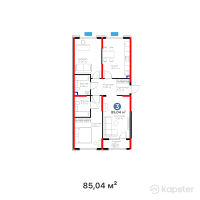 Бигвилль Атамұра — 3-ком 85 м² (от 36 312 080 тг)