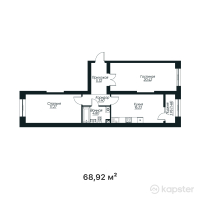 ЖК TANDAU — 2-ком 68,9 м² (от 35 700 560 тг)