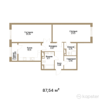 ЖК ASYL TAS — 2-ком 87,5 м² (от 55 150 200 тг)