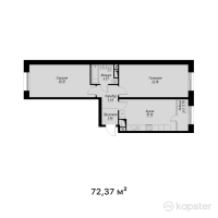 ЖК UMAI — 2-ком 72,4 м² (null)