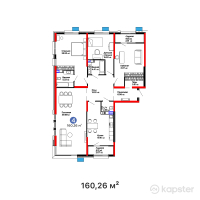 ЖК Verdi — 4-ком 160,3 м² (от 133 015 800 тг)