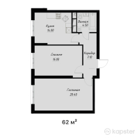 ЖК Gul Dala — 2-ком 62 м² (null)
