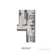 ЖК Compass North — 2-ком 65,4 м² (от 26 793 500 тг)