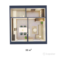 ЖК Alatau — 1-ком 36 м² (от 11 340 000 тг)