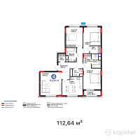 ЖК Дом на Букетова — 4-ком 112,6 м² (от 40 212 480 тг)