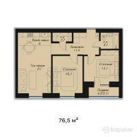 ЖК ЕЛИМ АЙ — 3-ком 76,5 м² (от 19 890 000 тг)