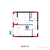 ЖК Arena Style — 1-ком 40,8 м² (от 21 098 770 тг)