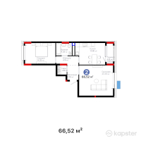 ЖК Arena Style — 2-ком 66,5 м² (от 34 390 840 тг)