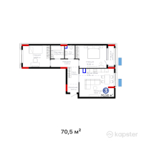 ЖК Arena Style — 3-ком 70,5 м² (от 36 448 500 тг)