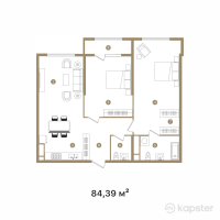 ЖК Satpaev — 3-ком 84,4 м² (от 63 292 500 тг)