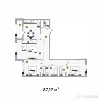 ЖК Evolution — 3-ком 87,2 м² (от 57 880 880 тг)