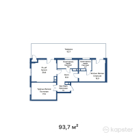ЖК White Residence — 2-ком 93,7 м² (от 72 149 000 тг)