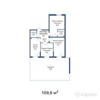 ЖК White Residence — 3-ком 109,6 м² (от 84 392 000 тг)