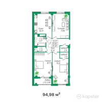 ЖК Жаным — 3-ком 95 м² (от 42 741 000 тг)