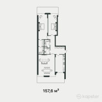 ЖК Wisteria — 3-ком 157,6 м² (от 171 153 600 тг)