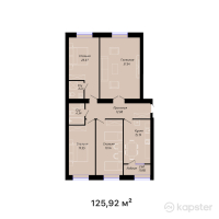 ЖК BAIMURA — 4-ком 125,9 м² (от 53 138 240 тг)