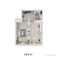 ЖК Ashyq Tobe — 2-ком 48,9 м² (null)