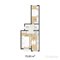 ЖК Meiram Park — 2-ком 75,9 м² (от 41 765 800 тг)
