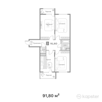 ЖК Alem City 3 — 3-ком 91,8 м² (null)