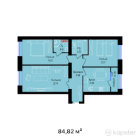 ЖК QAIYNDY — 3-ком 84,8 м² (от 31 128 940 тг)