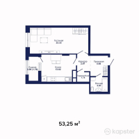 ЖК Cosmic City — 1-ком 53,3 м² (от 18 105 000 тг)