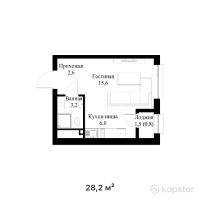 ЖК Olympic Park — 1-ком 28,2 м² (от 17 061 000 тг)