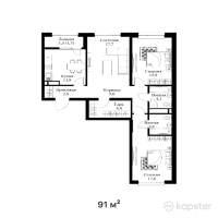 ЖК Olympic Park — 3-ком 91 м² (от 55 055 000 тг)