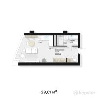 ЖК BlueWaters — 1-ком 29 м² (от 23 208 000 тг)