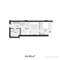 ЖК BlueWaters — 2-ком 45 м² (от 35 968 000 тг)