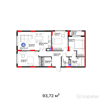 ЖК SANDI — 4-ком 93,7 м² (от 35 426 160 тг)