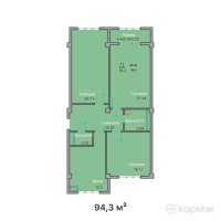 ЖК Nomad City — 3-ком 94,3 м² (от 42 435 000 тг)