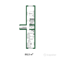 ЖК Green City — 3-ком 88,5 м² (от 48 675 000 тг)