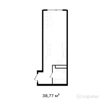 ЖК Altyn Ai — 1-ком 38,8 м² (от 15 314 150 тг)