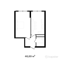 ЖК Altyn Ai — 1-ком 46,7 м² (от 18 442 550 тг)