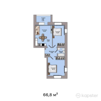 ЖК Lumiere — 2-ком 66,9 м² (от 28 758 400 тг)