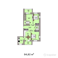 ЖК Lumiere — 3-ком 94,8 м² (от 40 772 600 тг)