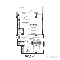 ЖК Selin Residence — 3-ком 105,2 м² (от 147 280 000 тг)