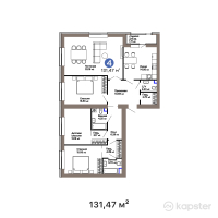 ЖК Abyroi — 4-ком 131,5 м² (от 69 284 690 тг)