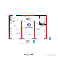 ЖК 4YOU Shymkent — 2-ком 69,5 м² (от 44 985 910 тг)