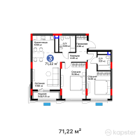 ЖК Darmen — 3-ком 71,2 м² (от 41 734 920 тг)