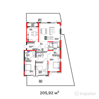 ЖК El Monte — 4-ком 205,8 м² (от 315 057 600 тг)