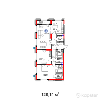ЖК GreenLine. 4YOU — 3-ком 129,1 м² (от 85 212 600 тг)