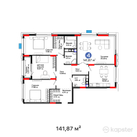 ЖК GreenLine. Aurora — 4-ком 141,9 м² (от 101 011 440 тг)