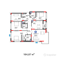ЖК GreenLine. Aurora — 5-ком 184,9 м² (от 139 576 850 тг)